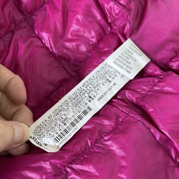 Zara TRF Warm Wear Ultralight Down Full Zip Deep Blue Hoodie Womens Size Medium - Picture 12 of 12